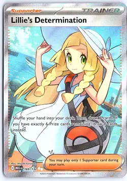 Lillie's Determination 169/132-Single Pokemon ME01: Mega Evolution Ultra Rare - Image 1