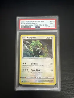 2024 POKEMON SWSH BLACK STAR PROMO #029 RAYQUAZA-HOLO PSA 9 - Image 1