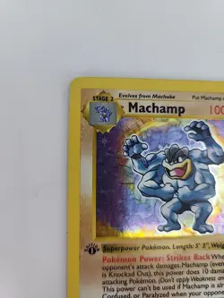 Pokemon TCG Machamp Base Set 8/102 Holo 1st Edition Holo Rare Shadowless - Image 3
