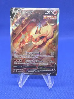 Pokemon Sword & Shield Flareon V SWSH179 Alternate Alt Art Black Star Promo LP - Image 1