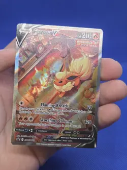 Pokemon Sword & Shield Flareon V SWSH179 Alternate Alt Art Black Star Promo LP - Image 2