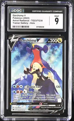 Garchomp V TG23/TG30 Trainer Gallery Holo Astral Radiance Pokemon CGC 9 Mint - Image 1