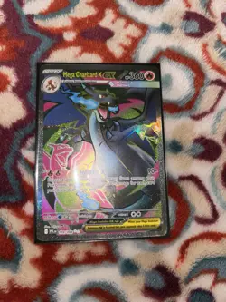 Pokemon Mega Charizard X EX 109/094 Full Art Ultra Rare Holo Phantasmal Flames - Image 3