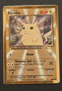 Pokemon Celebrations Pikachu 058/102 Gold Metal Promo UPC 25th Anniversary - Image 1