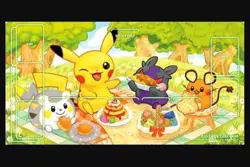 NEW OFFICIAL POKEMON CENTER JAPAN PIKACHU & MORPEKO PICNIC RUBBER PLAYMAT - Image 1