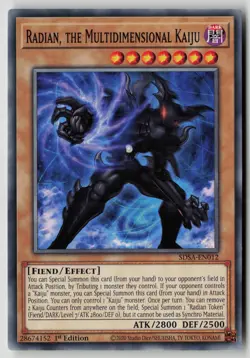 Yugioh Radian, the Multidimensional Kaiju SDSA-EN012 1st Edition Common NM - Image 1