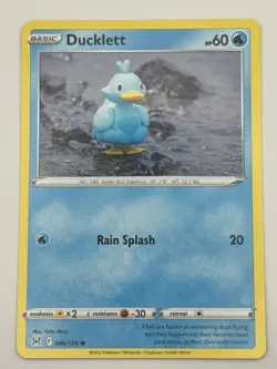 Ducklett 046/196 NM / M - Yuka Morii Clay Art - Lost Origin Pokemon Card #046 - Image 1