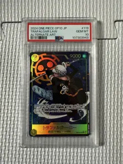 Trafalgar Law OP05-119 PSA10 Secret Rare Parallel One Piece Card - Image 1
