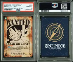 PSA10 Monkey D Luffy #118 One Piece Card Wanted Alt Art OP13 Rare - Image 1