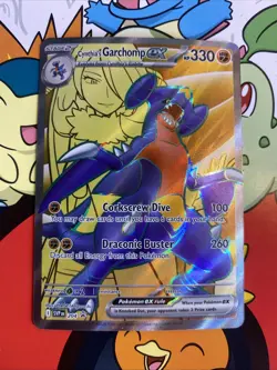 Pokemon TCG Destined Rivals Cynthia's Garchomp EX Black Star Promo Holo Card NM - Image 1