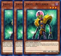 Yugioh - Jinzo - Returner x 3 - 1st Edition NM - Plus Free Holographic Card - Image 1