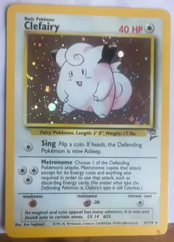 Clefairy Pokemon Cards Base Set 2 Holo Rare, Reader, Neo Genesis, Artbox Flips + - Image 1