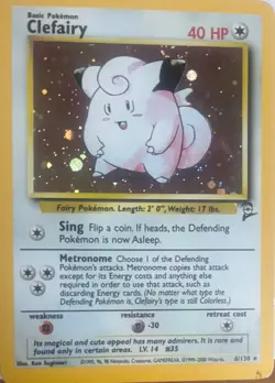 Clefairy Pokemon Cards Base Set 2 Holo Rare, Reader, Neo Genesis, Artbox Flips + - Image 3