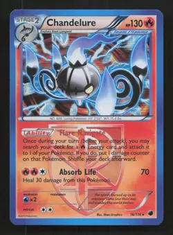 Pokemon Card Chandelure Plasma Freeze Holo Rare 16/116 - Image 1