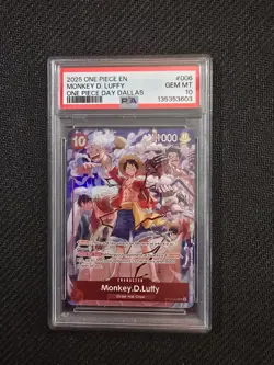 One Piece Card Game Monkey D. Luffy One Piece Day Dallas PSA 10 GEM MT - Image 1