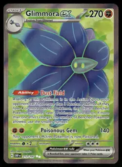 Pokemon Cards Glimmora ex 213/197 Obsidian Flames Ultra Rare NM - Image 1