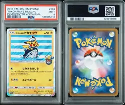 PSA 9 Yokohama's Pikachu 283/SM-P Pokemon Center Promo Mint Japanese Pokemo Card - Image 3