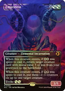 MTG Lorwyn Eclipsed Emptiness 0294 Borderless FOIL NM - Image 1