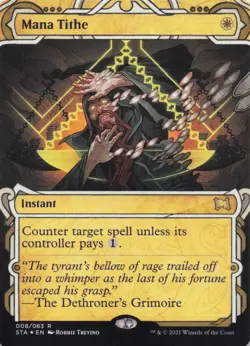 Mana Tithe Strixhaven Rare Foil Etched #8 NM MTG - Image 1