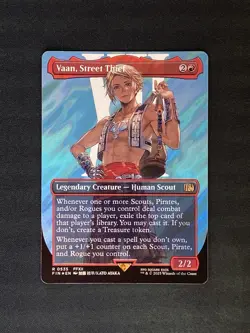 Vaan Street Thief Borderless Surge Foil R 0535 Final Fantasy FIN MTG NM - Image 1