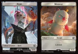 MTG Final Fantasy TOKEN Hero (((#0005))) Moogle #0011 PLAYSET 4X X4 - Image 1