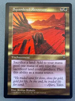 Squandered Resources Visions MTG-Never Played Near Mint-Vintage-RESERVE LIST - Image 1
