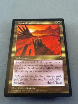 Squandered Resources Visions MTG-Never Played Near Mint-Vintage-RESERVE LIST - Image 3