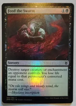 MTG Magic [x1] Feed the Swarm [x1] FOIL Zendikar Rising M/NM - Image 1
