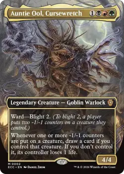 MTG Lorwyn Eclipse Commander - Auntie Ool, Cursewretch (Borderless Foil) - Image 1