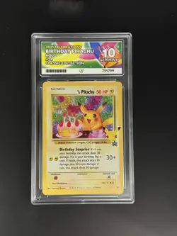 Birthday Pikachu 24 | Celebrations | Perfect Subgrades | Ace 10 | Pokemon TCG - - Image 1