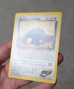 Pokemon TCG - Rocket's Snorlax 33/132 Unlimited Rare - Gym Heroes - LP+ - Image 3
