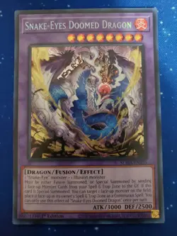 Yugioh Snake-Eyes Doomed Dragon Secret Rare SUDA-EN035 1st Edition - Image 1