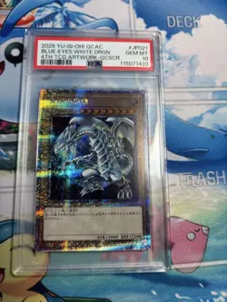 PSA10 Blue Eyes White Dragon 25th Quarter Century QCAC JP021 Yu Gi Oh - Image 2