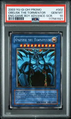 Yu Gi Oh Obelisk the Tormentor GBI 002 Secret Rare English PSA10 - Image 1