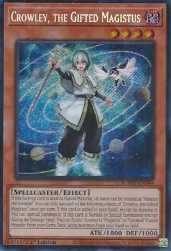 Yugioh! LP Crowley, the Gifted Magistus - BLMM-EN044 - Secret Rare - 1st Edition - Image 1