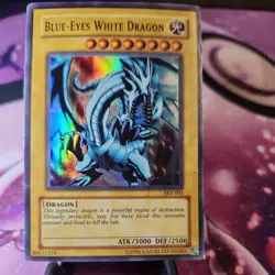 YUGIOH • BLUE-EYES WHITE DRAGON • SUPER RARE • SKE-001 - Image 1