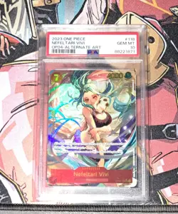 One Piece Nefeltari Vivi OP04-118 Alt Art Secret PSA 10 (ING) - Image 1