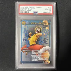 PSA10 Luffy Miracle Battle Carddass POP2 One Piece TCG Ultra Rare 2/Worldwide - Image 1