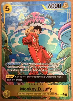 One Piece Monkey D Luffy OP07-109 Two Legends Alt Art Treasure Rare SR - Image 1