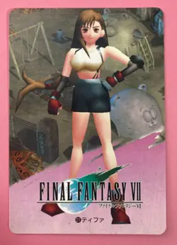 Final Fantasy 7 No.21 Tifa card Very Rare BANDAI japanese 1996 F/S b - Image 1
