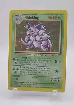 Pokemon TCG Nidoking Base Set 2 Holo Unlimited Rare Card 11/102 - Image 1