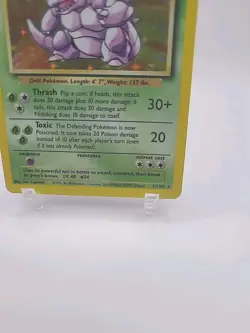 Pokemon TCG Nidoking Base Set 2 Holo Unlimited Rare Card 11/102 - Image 2