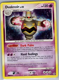 Dusknoir 2/130 Holo Diamond and Pearl - Pokemon Card - NM - Image 1