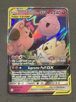 Pokemon TCG Togepi Cleffa Igglybuff GX Card 143/236 Cosmic Eclipse NM - Image 1