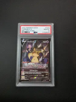 Mimikyu v Brilliant Stars Pokemon Card 2022 Full Art TG16/TG30 PSA 10 Gem Mint - Image 1