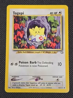 Pokemon TCG Togepi Neo Genesis Unlimited Uncommon Card 51/111 - Image 1
