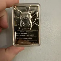 Pokemon 1999 Burger King Pikachu Trading Card 23K Gold-Plated In Plastic Case - Image 2