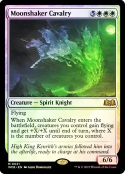 WOE Foil MOONSHAKER CAVALRY 1x Rare Magic Wilds of Eldraine MTG NM - Image 1