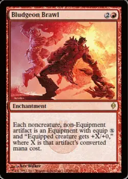 MTG Bludgeon Brawl - Foil, New Phyrexia, Heavily Played, English - Image 1