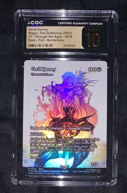 Cecil Harvey Foil CGC Pristine 10 Graded Final Fantasy: Through the Ages MTG - Image 1